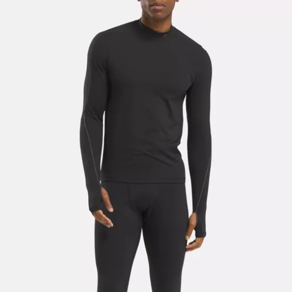Tops & T-shirts^Reebok Speed Base Layer Long Sleeve T-Shirt Featuring RBK-FIRE+ Black