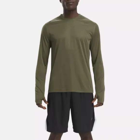Tops & T-shirts^Reebok Training Long Sleeve Tech T-Shirt ArmyGreen
