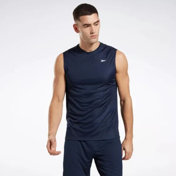 Tops & T-shirts^Reebok Training Sleeveless Tech T-Shirt VectorNavy