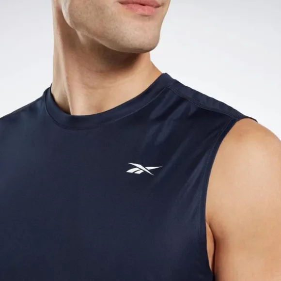 Tops & T-shirts^Reebok Training Sleeveless Tech T-Shirt VectorNavy