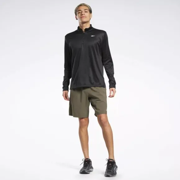 Hoodies & Sweatshirts^Reebok Workout Ready Quarter-Zip Top Black