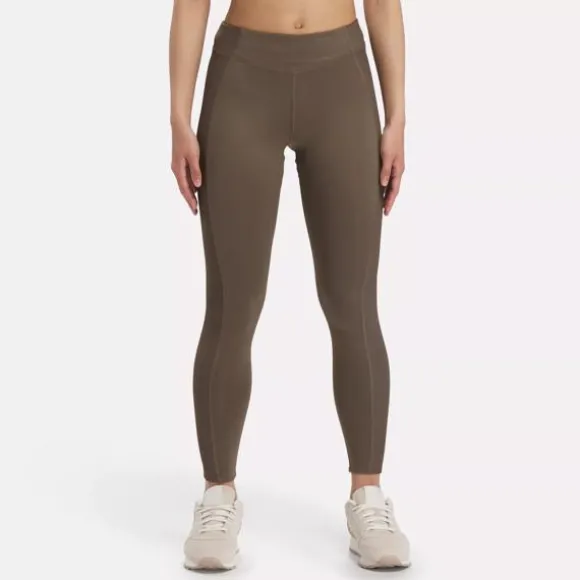 Pants & Sweatpants | Leggings & Tights^Reebok Yoga High Rise Performance Rib Leggings Grout