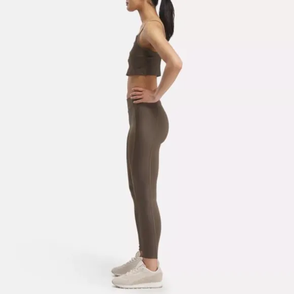 Pants & Sweatpants | Leggings & Tights^Reebok Yoga High Rise Performance Rib Leggings Grout