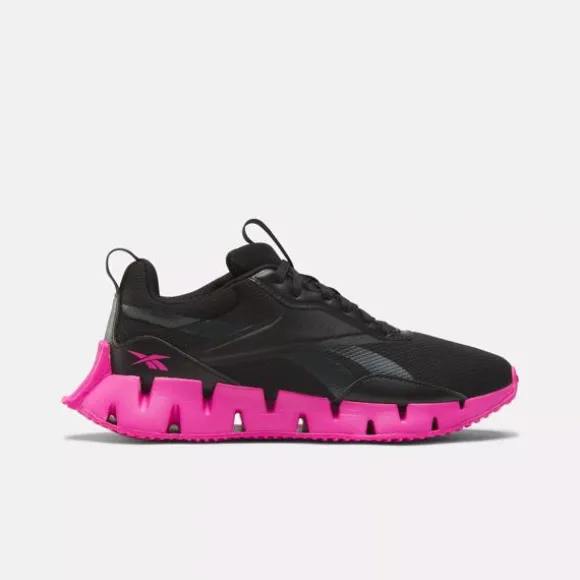 Shoes Under $100^Reebok Zig Dynamica STR Shoes CoreBlack/LaserPink/PureGrey